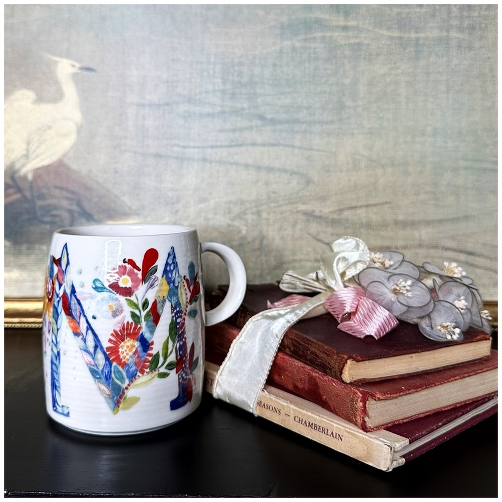 Anthro “Petal Palette Monogram Mug”